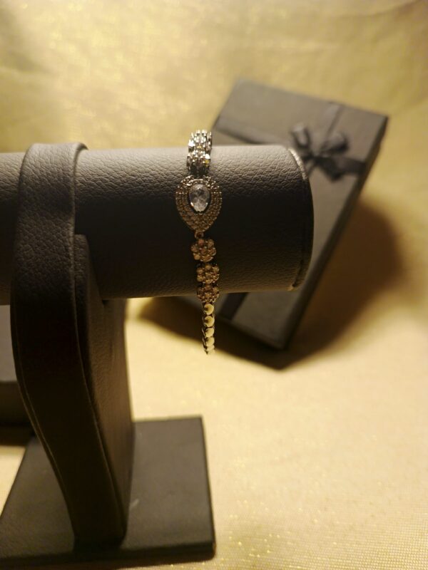 Teardrop Silver Elegance Bracelet - Image 2