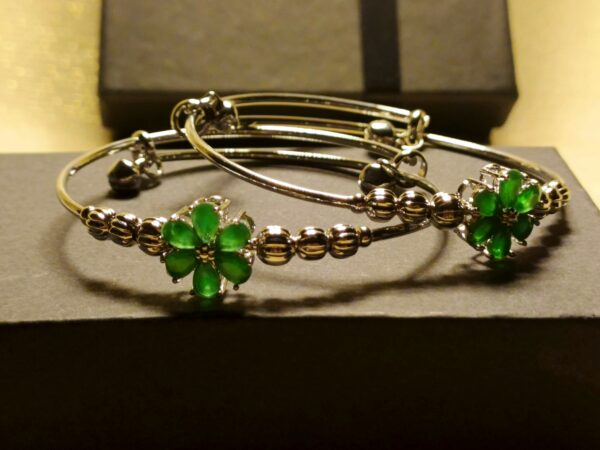 Centered Floral Bangles - Image 2