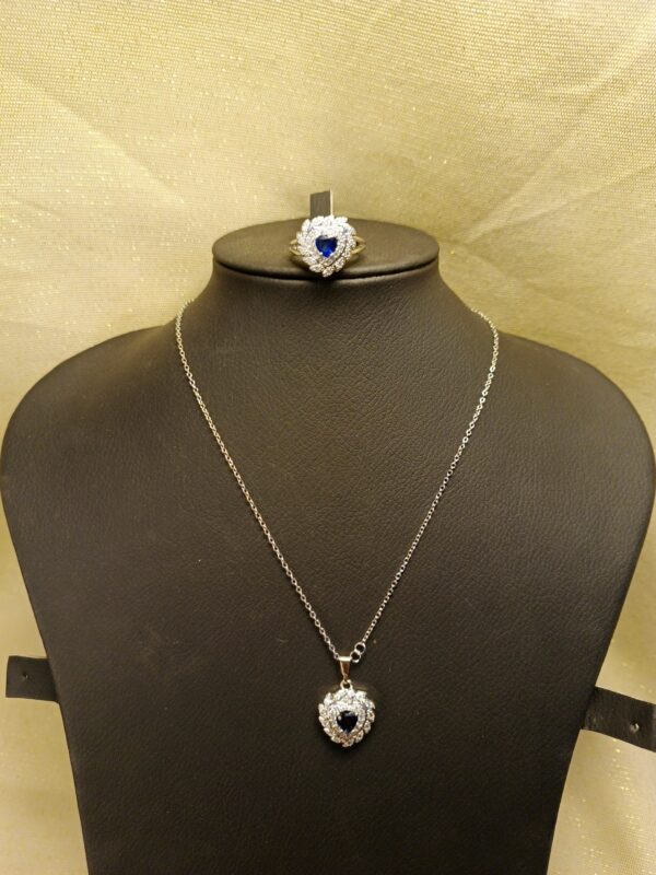 Sapphire Heart Jewelry Set - Image 2
