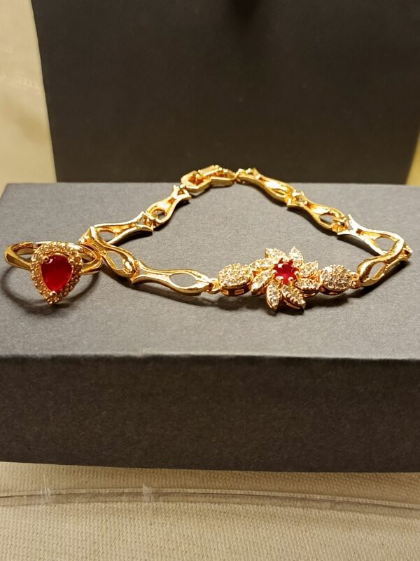 Scarlet Velvet Elegance Jewelry Set - Image 4