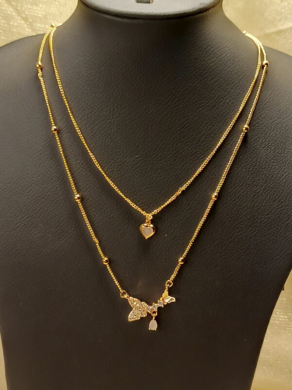 Golden Double Chain Jewelry Set - Image 3