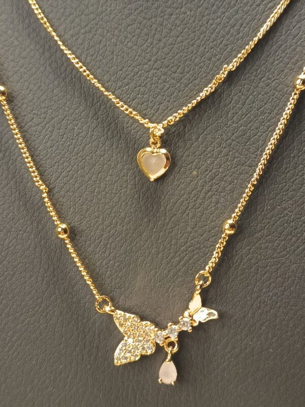 Golden Double Chain Jewelry Set - Image 2