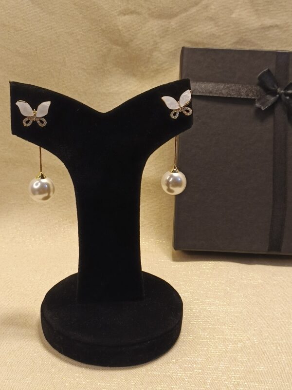 Butterfly Pearl Elegance Earrings