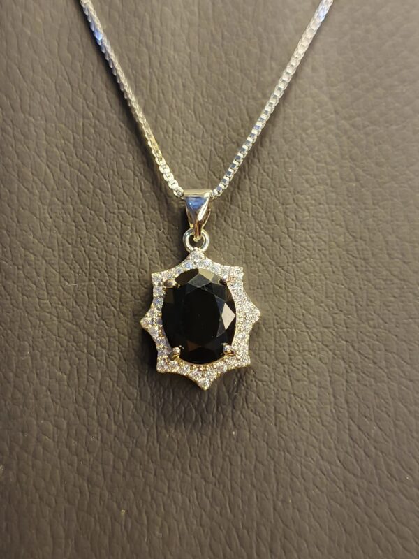 Oval Gemstone Pendant Set - Image 4