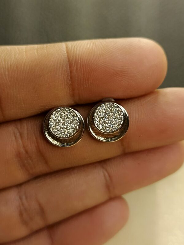 Lustrous Halo Pendant & Earrings Set – Silver - Image 4