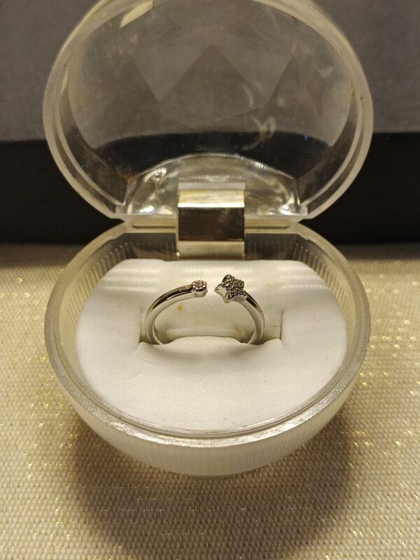 Silver Spark Duo Open Ring - Image 2