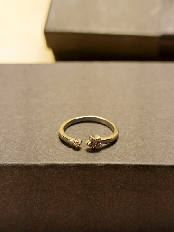 Silver Spark Duo Open Ring