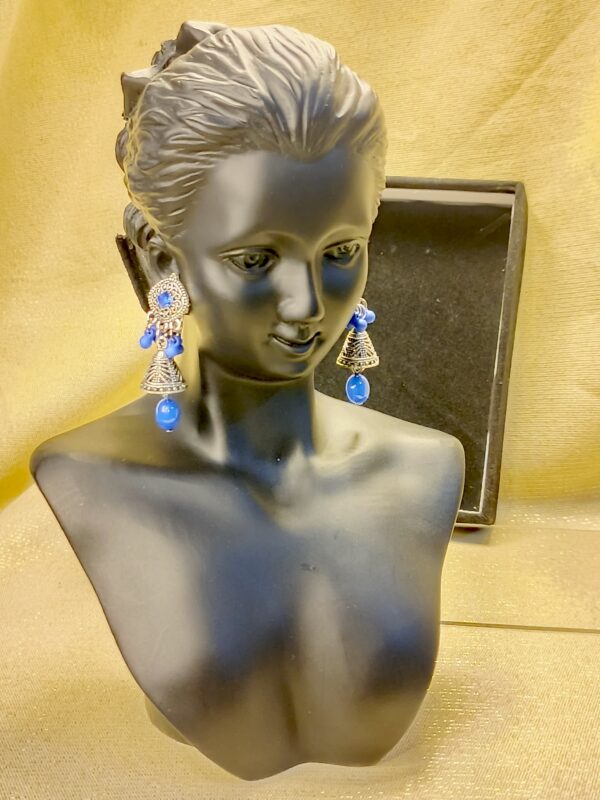 Royal Blue Ethnic Jhumka