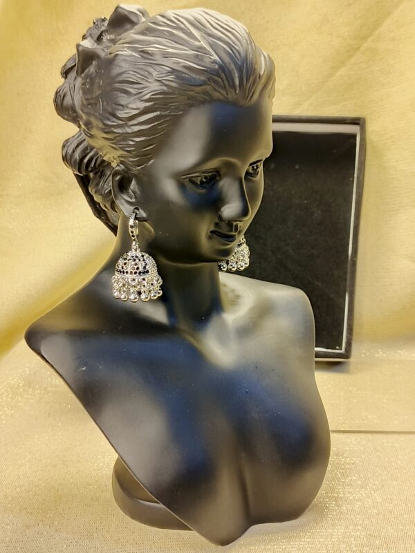 Midnight Black Sterling Jhumka