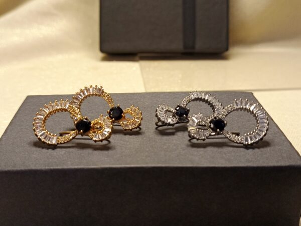 Elegant Infinity Loop Crystal Earrings – Two Stunning Variants - Image 7