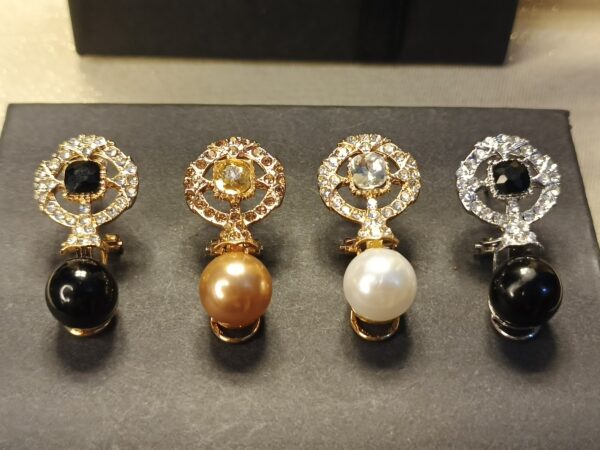 Elegant Crystal & Pearl Double-Sided Earrings - Image 13