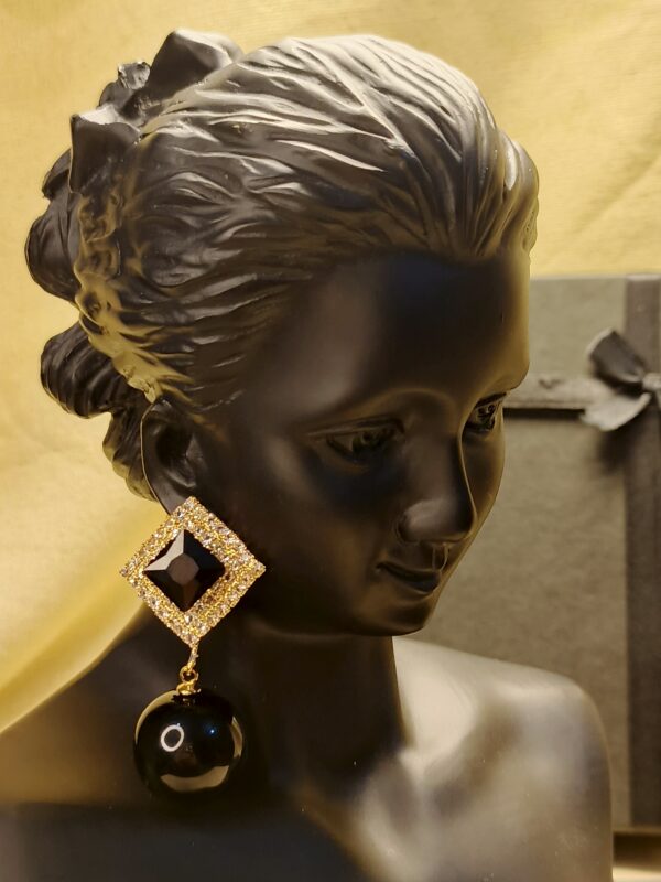 Luxury Square & Pearl Double-Sided Earrings