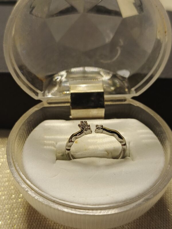Twist Dual Stone Open Ring - Image 2